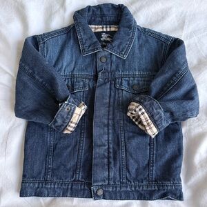Burberry Baby kid vest jacket Jean 12/18 months lightly fleeced blue